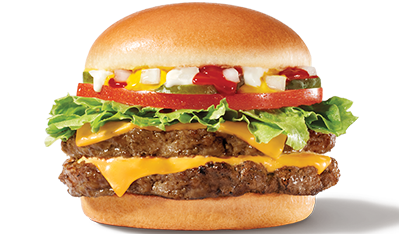 Half Pound Deluxe Double Cheeseburger